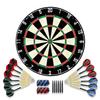 Dartboard with Staple-Free Bullseye Easily Recognizable Numbers 18g Steel Tip Darts Set 12 Steel Tip Darts 18g Mounting Kits Include view 1