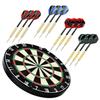 Dartboard with Staple-Free Bullseye Easily Recognizable Numbers 18g Steel Tip Darts Set 12 Steel Tip Darts 18g Mounting Kits Include view 2