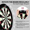 Dartboard with Staple-Free Bullseye Easily Recognizable Numbers 18g Steel Tip Darts Set 12 Steel Tip Darts 18g Mounting Kits Include view 4