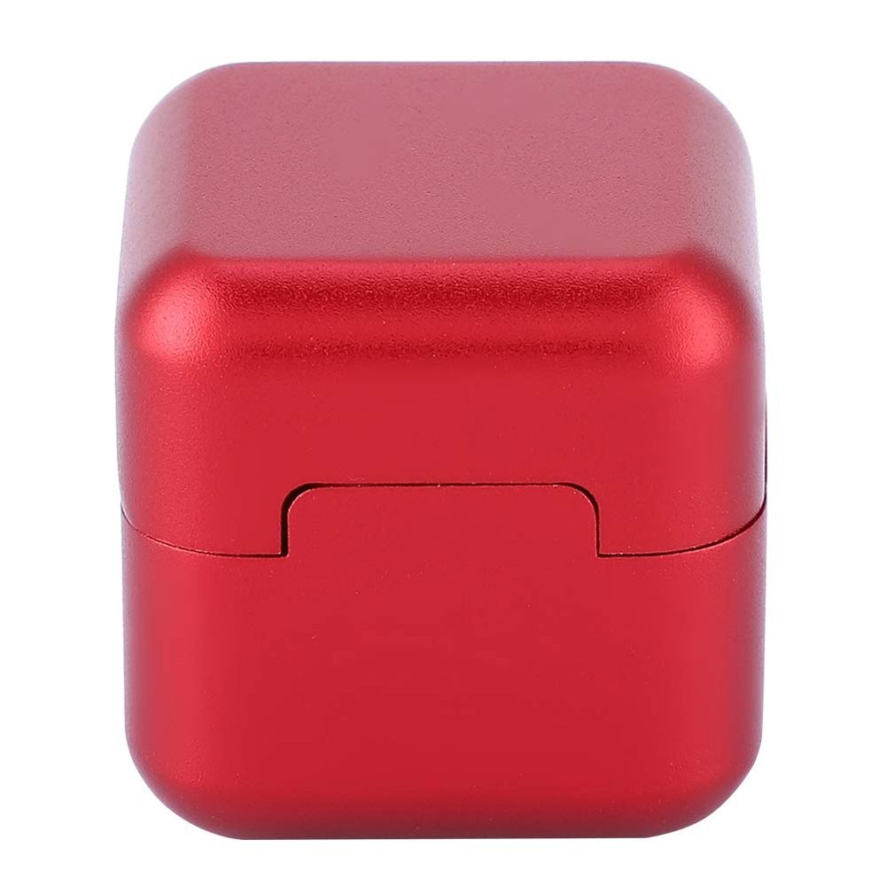 Demeras Pool Cue Chalk Holder Aluminum Portable Mini Magnetic Pool Chalk Holder Billiard Chalk Holder for Snooker Pool(Red)