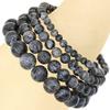 Bracelets Handmade Natural Healing 4mm 6mm 8mm 10mm Gemstone Round Beads Stretch Bracelet - (Colors:33 Larvikite Labradorite, Size:6mm) view 1