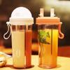 Water Cup, Straw Water Bottle, Non- for Home for Office(white) view 2