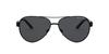 Armani Exchange A|X Mens AX2034S Aviator Sunglasses, Black/Grey, 59 mm view 1