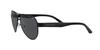 Armani Exchange A|X Mens AX2034S Aviator Sunglasses, Black/Grey, 59 mm view 3