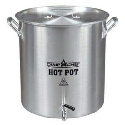 Camp Chef Aluminum Hot Water Pot - for Hot Chocolate & Hot Apple Cider - Hot Water Storage with a Spigot for Dishes - Easy-to-Serve Hot Beverage Dispenser - 32 Quart Pot - About 120 Servings