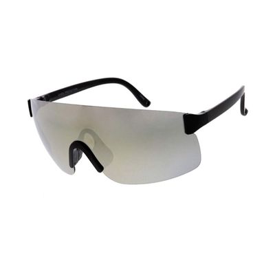 Frame & Optic Fashion Culture Unisex Gnarly Rimless Active Sport Shield Sunglasses (Silver)