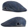 2 Pack Mens Denim Cotton Newsboy Cap Ivy Gatsby Driving Hunting Cabbie Hats (F) view 3