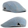 2 Pack Mens Denim Cotton Newsboy Cap Ivy Gatsby Driving Hunting Cabbie Hats (F) view 4