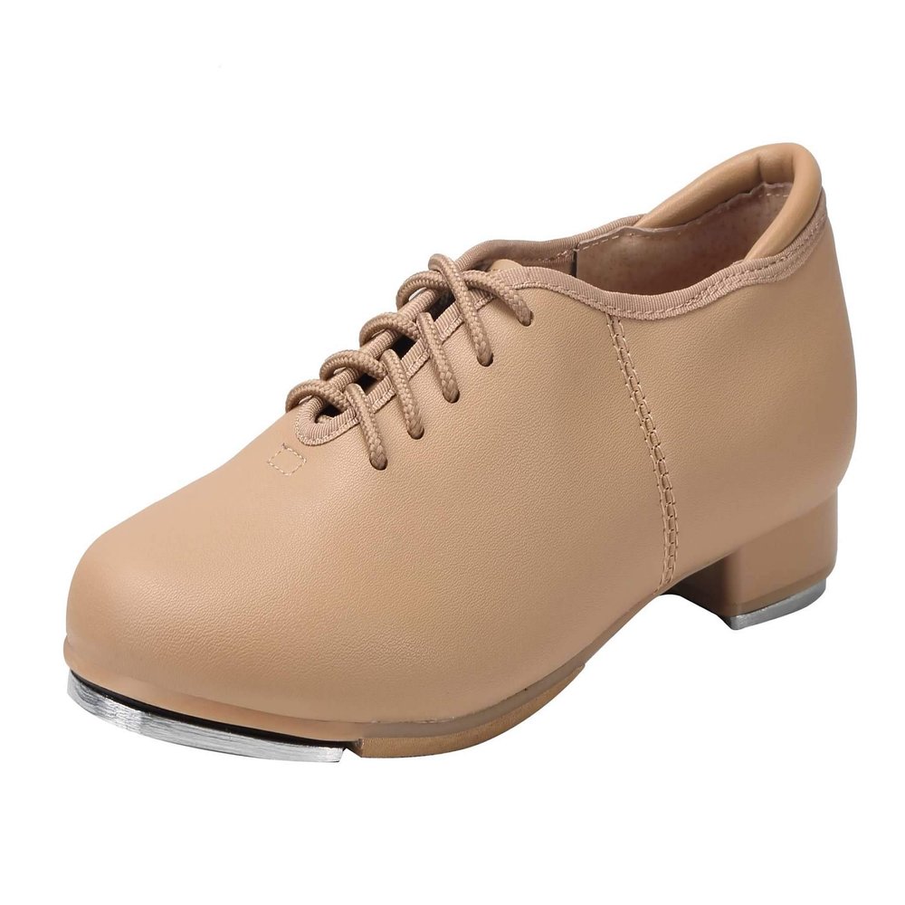 Linodes Unisex PU Leather Lace Up Tap Shoe Dance Shoes for Women and Men's Dance Shoes-Brown-5.5M