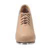 Linodes Unisex PU Leather Lace Up Tap Shoe Dance Shoes for Women and Men's Dance Shoes-Brown-5.5M view 2