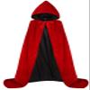 ALIZIWAY Hooded Cape Reversible Velvet Cloak Lined with Satin Renaissance Medieval Halloween Christmas Cosplay Costume Y090RXXL view 4