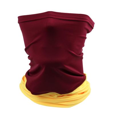 Headband Headwear Scarf Neck Gaiter Balaclavas Bandana Dustproof Sun Dust Protection for Outdoors Sports Hiking Cycling Running Fishing (Maroon/Yellow A)