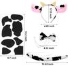 WILLBOND Halloween Cow Costume Set Cow Ears Headband Bow Tie Tail Adhesive Felt Pads Stickers for DIY Halloween Accessories view 2