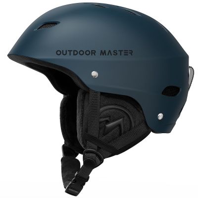 OutdoorMaster Kelvin Ski Helmet - Snowboard Helmet for Men, Women & Youth (Dark Blue,S)