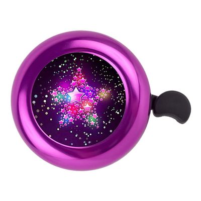 Kids Bike Bell, Aluminum Bicycle Bell for Kids Girls Toddlers Gifts, Cute Clear Sound Children's Bike Accessories Bell Ring, Adjustable Size Lovely Bike Horn Purple