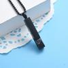 Oinsi Bar Cremation Jewelry Urn Pendant Necklace With 12 colors Birthstone For Women Men Memorial Necklace Black Stainless Steel (Black) view 3