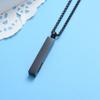 Oinsi Bar Cremation Jewelry Urn Pendant Necklace With 12 colors Birthstone For Women Men Memorial Necklace Black Stainless Steel (Black) view 4