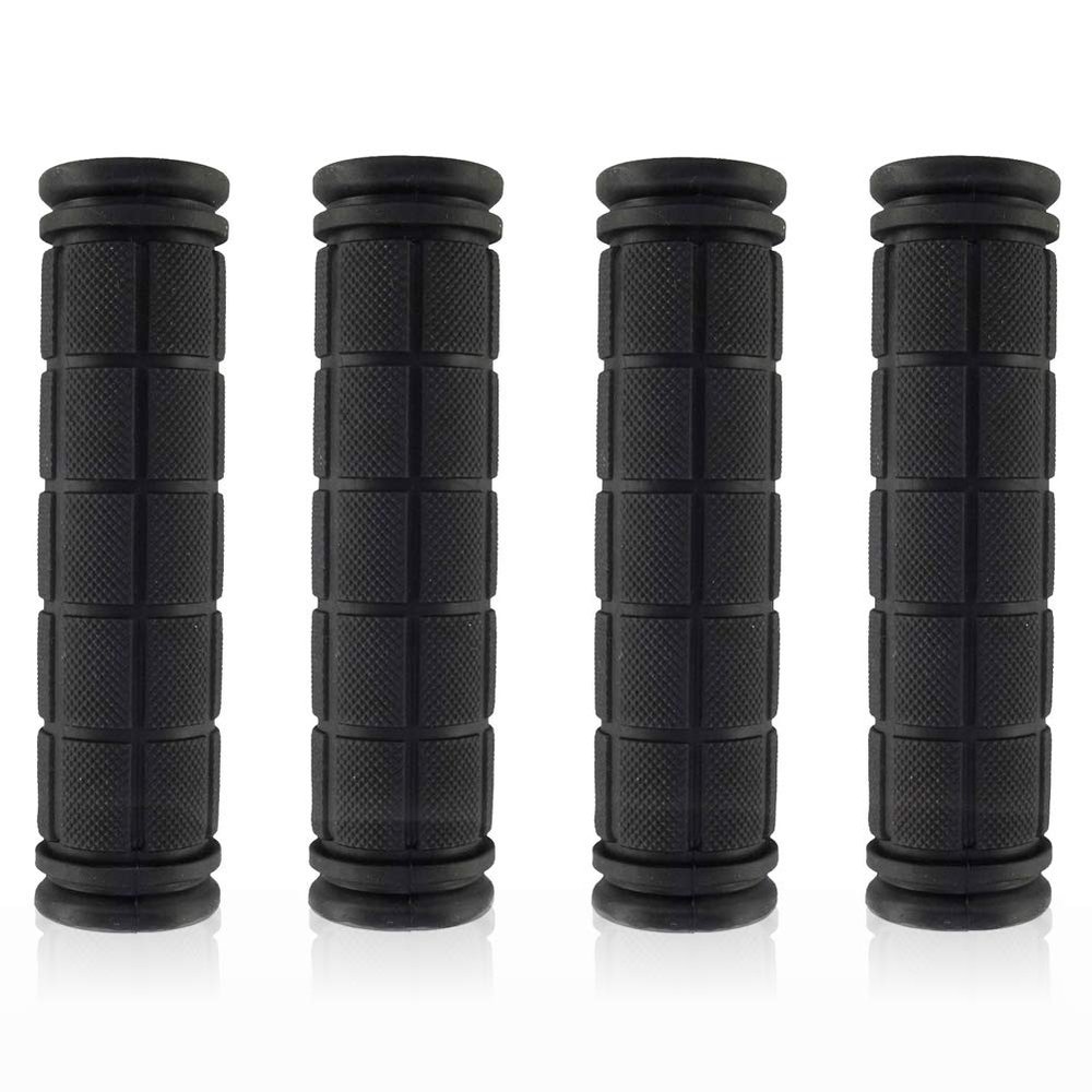 2 Pair / 4 Pair Bicycle Handlebar Grips Bike Grips Non-Slip Rubber Mushroom Grips for BMX/MTB/Boys and Girls Kids Bikes Grips (2 Pair Black)