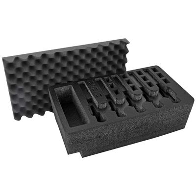 Pistol & Magazine Storage Foam Insert For Apache 5800 Case | 2 Piece Set Pre-Cut Military Grade Polyethylene Foam Base Insert And Lid Liner (Case Not Included) | Foam Insert For Gun Case | Foam Liner For Gun Case