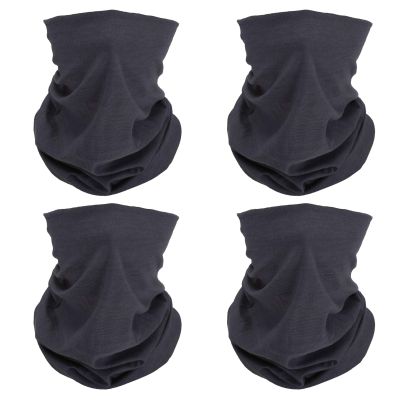 SMEHCF 4 Headband Bandana Balaclava Half Face Mask Shield Head Hair Scarf Neck Gaiter Hat Multipurpose For WoMen Men Breathable Reusable Washable Grey