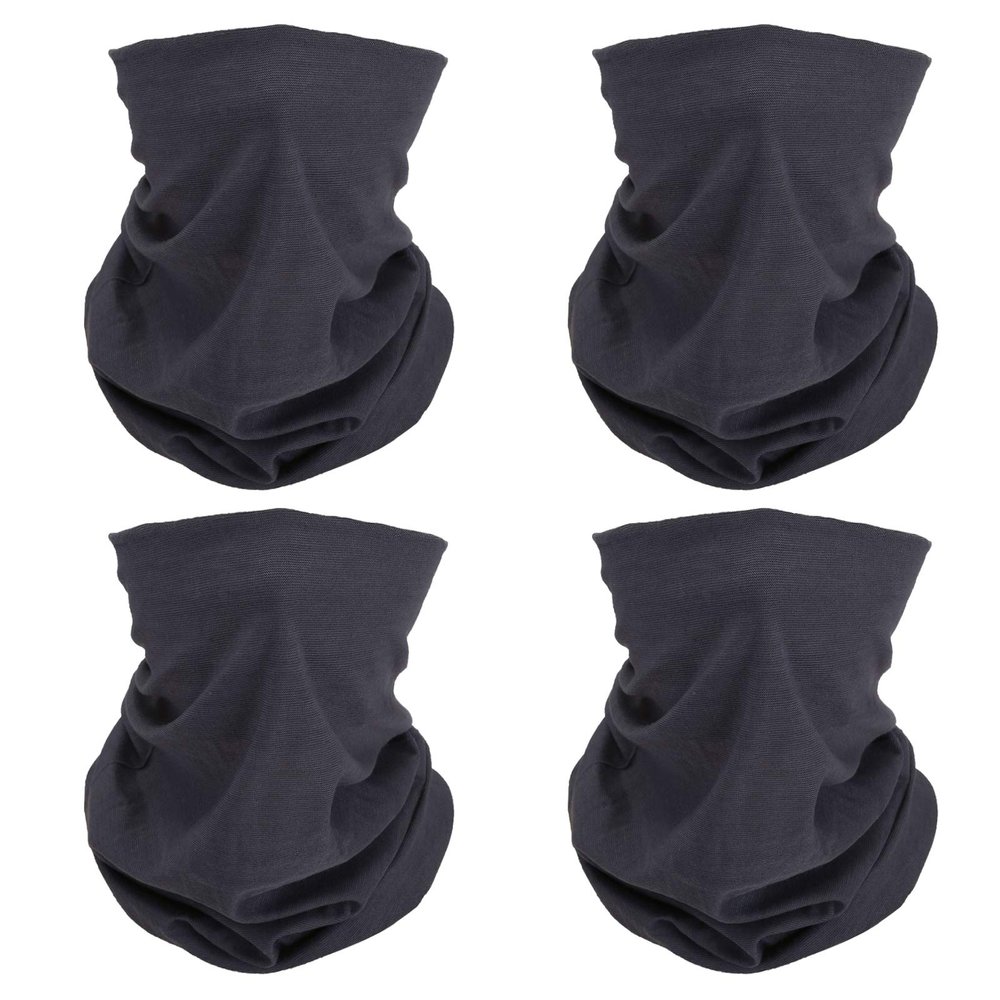 SMEHCF 4 Headband Bandana Balaclava Half Face Mask Shield Head Hair Scarf Neck Gaiter Hat Multipurpose For WoMen Men Breathable Reusable Washable Grey