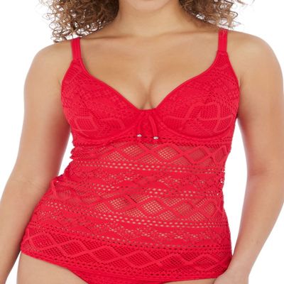 Freya Sundance Tankini Top, 30E, Red
