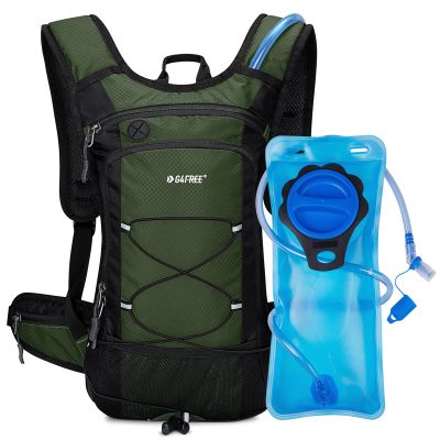 G4Free Insulated Hydration Backpack Pack with 2L BPA Free Bladder for Outdoor Running Hiking Cycling Camping(Olive Green)