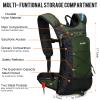 G4Free Insulated Hydration Backpack Pack with 2L BPA Free Bladder for Outdoor Running Hiking Cycling Camping(Olive Green) view 4