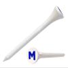 Clip Wipes Logo Golf Tees  2  (100/Pack)  Custom TEECUP Imprint - Personalized Monogram Initial Letters (A-Z) (WHT-BLU-M) view 1