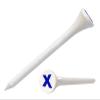 Clip Wipes Logo Golf Tees  2  (100/Pack)  Custom TEECUP Imprint - Personalized Monogram Initial Letters (A-Z) (WHT-BLU-X) view 1