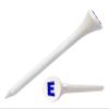 Clip Wipes Logo Golf Tees  2  (100/Pack)  Custom TEECUP Imprint - Personalized Monogram Initial Letters (A-Z) (WHT-BLU-E) view 1