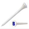 Clip Wipes Logo Golf Tees  2  (100/Pack)  Custom TEECUP Imprint - Personalized Monogram Initial Letters (A-Z) (WHT-BLU-B) view 1
