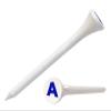 Clip Wipes Logo Golf Tees  2  (100/Pack)  Custom TEECUP Imprint - Personalized Monogram Initial Letters (A-Z) (WHT-BLU-A) view 1