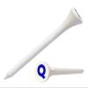 Clip Wipes Logo Golf Tees  2  (100/Pack)  Custom TEECUP Imprint - Personalized Monogram Initial Letters (A-Z) (WHT-BLU-Q) view 1