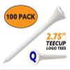 Clip Wipes Logo Golf Tees  2  (100/Pack)  Custom TEECUP Imprint - Personalized Monogram Initial Letters (A-Z) (WHT-BLU-Q) view 2