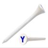 Clip Wipes Logo Golf Tees  2  (100/Pack)  Custom TEECUP Imprint - Personalized Monogram Initial Letters (A-Z) (WHT-BLU-Y) view 1