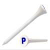 Clip Wipes Logo Golf Tees  2  (100/Pack)  Custom TEECUP Imprint - Personalized Monogram Initial Letters (A-Z) (WHT-BLU-P) view 1
