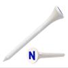 Clip Wipes Logo Golf Tees  2  (100/Pack)  Custom TEECUP Imprint - Personalized Monogram Initial Letters (A-Z) (WHT-BLU-N) view 1