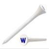 Clip Wipes Logo Golf Tees  2  (100/Pack)  Custom TEECUP Imprint - Personalized Monogram Initial Letters (A-Z) (WHT-BLU-W) view 1