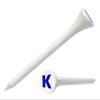 Clip Wipes Logo Golf Tees  2  (100/Pack)  Custom TEECUP Imprint - Personalized Monogram Initial Letters (A-Z) (WHT-BLU-K) view 1
