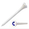 Clip Wipes Logo Golf Tees  2  (100/Pack)  Custom TEECUP Imprint - Personalized Monogram Initial Letters (A-Z) (WHT-BLU-C) view 1