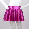 YiZYiF Kids Girls' Shiny Metallic Flared Skater Skirt Dancewear A Line Circle Short Skort Skirts Halloween Dress up Fuchsia 12 view 3
