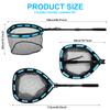 PLUSINNO Fishing Net Fish Floating Landing Net, Kayak Nets with Fixed Foldable Telescopic Pole Handle, Bass Trout Fishing Nets with Nylon Mesh for Pond Lake River, Fishing Gear Gifts for Men,Blue 1.5M view 3