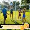 Franklin Sports Quad Volleyball - Volleyball Meets 4 Square - Complete Net System, Jumbo and Traditional Volleyballs Included, Boundary Kit/Line Markers view 3