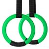 PACEARTH Gymnastic Rings Green/Grey/Black/Orange/Red 1100lbs Capacity with 14.76ft Adjustable Buckle Straps Pull Up Exercise Rings Non-Slip Rings for Home Gym Full Body Workout (Green) view 1