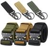 Ginwee 3 Packs Tactical Belt, Military Style Webbing Riggers Web Belt Heavy-Duty Quick-Release Metal Buckle Belt for Men view 1