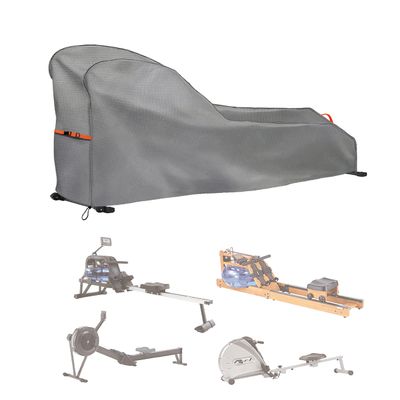 Rowing Machine Cover Waterproof  Heavy Duty Oxford Fitness Equipment Protector, Dustproof UV-Outdoor Rower Cover with Buckles and Drawstring, Fits Most Rowing Machines up to 112" L x 24" W x 40.5" H