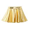 Freebily Kids Girls Shiny Metallic Mini Pleated Skater Skirt Athletic Dance Cheer Leading Skating Skort Skirt Gold 6 view 2