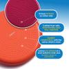 bintiva Inflated Stability Wobble Cushion, with Built-in Handle - Including Free Pump/Exercise Fitness Core Balance Disc, Matte - Purple (0021) view 4
