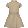 Nautica Girls' School Uniform Short Sleeve Shirtdress, Khaki, Large(12.5/14.5) view 2